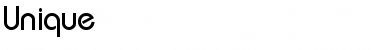 Unique Regular Font Unique Regular Font