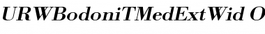 URWBodoniTMedExtWid Oblique Font URWBodoniTMedExtWid Oblique Font