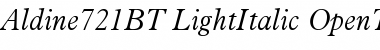 Aldine 721 Light Italic Font Aldine 721 Light Italic Font