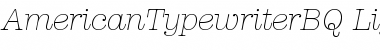 American Typewriter BQ Regular Font American Typewriter BQ Regular Font