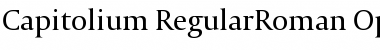 Capitolium RegularRoman Font Capitolium RegularRoman Font