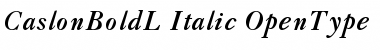 CaslonBoldL-Italic Regular Font CaslonBoldL-Italic Regular Font
