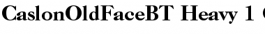 Caslon Old Face Heavy Font Caslon Old Face Heavy Font