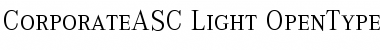 CorporateASC Light Font CorporateASC Light Font