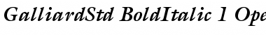 ITC Galliard Std Bold Italic Font ITC Galliard Std Bold Italic Font