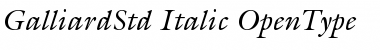 ITC Galliard Std Italic Font ITC Galliard Std Italic Font