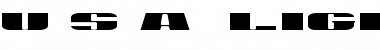 U.S.A. Light Light Font U.S.A. Light Light Font