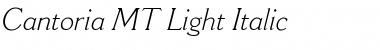 Cantoria MT Light Italic Font Cantoria MT Light Italic Font