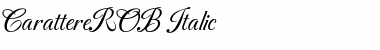 CarattereROB Italic Font CarattereROB Italic Font
