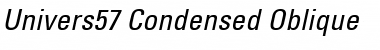Univers57-Condensed RomanItalic Font Univers57-Condensed RomanItalic Font