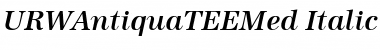 URWAntiquaTEEMed Italic Font URWAntiquaTEEMed Italic Font