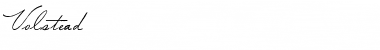 Volstead Regular Font Volstead Regular Font