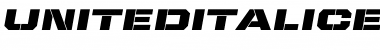 United Italic Ext Stencil Font United Italic Ext Stencil Font