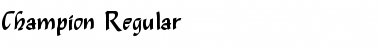 Champion Regular Font Champion Regular Font