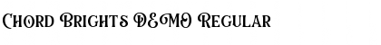 Chord Brights DEMO Regular Font Chord Brights DEMO Regular Font