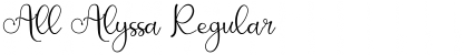 All Alyssa Regular Font All Alyssa Regular Font