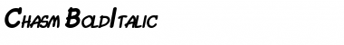 Chasm BoldItalic Font Chasm BoldItalic Font