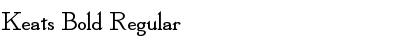 Keats Bold Regular Font Keats Bold Regular Font