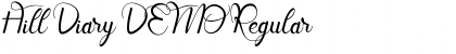 Hill Diary DEMO Regular Font Hill Diary DEMO Regular Font