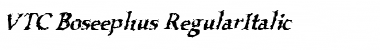 VTC Boseephus Italic Font VTC Boseephus Italic Font