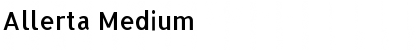 Allerta Medium Font Allerta Medium Font