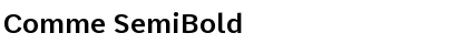 Comme SemiBold Font Comme SemiBold Font