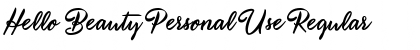 Hello Beauty Personal Use Regular Font Hello Beauty Personal Use Regular Font