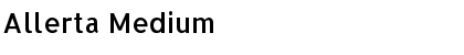 Allerta Medium Font Allerta Medium Font