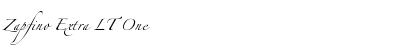 Zapfino Extra LT One Font Zapfino Extra LT One Font