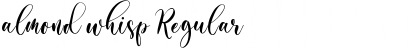 almond whisp Regular Font almond whisp Regular Font