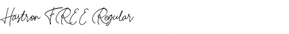 Hastron FREE Regular Font Hastron FREE Regular Font