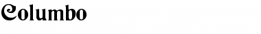 Columbo Regular Font Columbo Regular Font