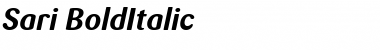 Sari Bold Italic Font Sari Bold Italic Font