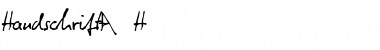 Handschrift AH Regular Font Handschrift AH Regular Font