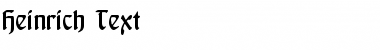 Heinrich Text Regular Font Heinrich Text Regular Font