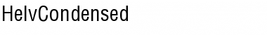 HelvCondensed Regular Font HelvCondensed Regular Font