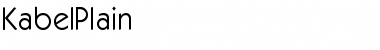KabelPlain Regular Font KabelPlain Regular Font