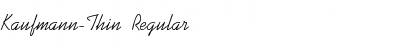 Kaufmann-Thin Regular Font Kaufmann-Thin Regular Font