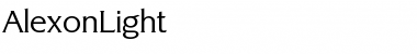 AlexonLight Regular Font AlexonLight Regular Font