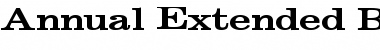 Annual Extended Bold Font Annual Extended Bold Font