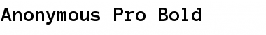 Anonymous Pro Bold Font Anonymous Pro Bold Font