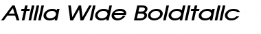 Atilla Wide BoldItalic Font Atilla Wide BoldItalic Font