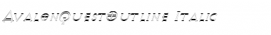 AvalonQuestOutline Italic Font AvalonQuestOutline Italic Font