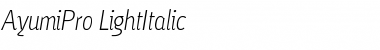 Ayumi Pro Light Italic Font Ayumi Pro Light Italic Font