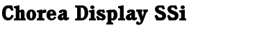 Chorea Display SSi Regular Font Chorea Display SSi Regular Font