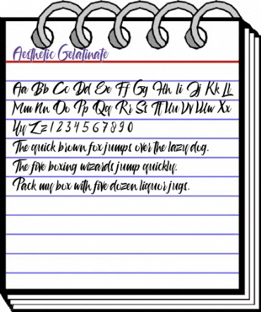 Aesthetic Gelatinate Regular animated font preview Aesthetic Gelatinate Regular animated font preview