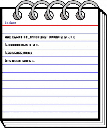 Alien Beasts Regular animated font preview Alien Beasts Regular animated font preview