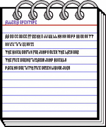 Alleria Regular animated font preview Alleria Regular animated font preview