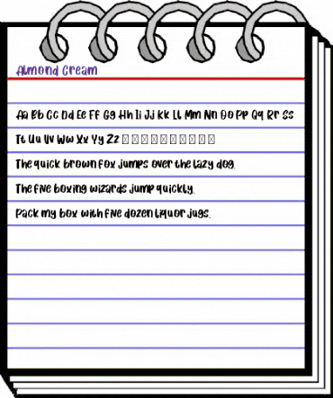 Almond Cream Regular animated font preview Almond Cream Regular animated font preview