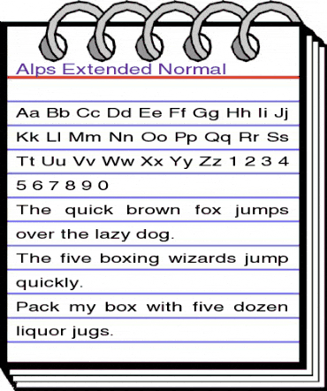 Alps Extended Normal animated font preview Alps Extended Normal animated font preview